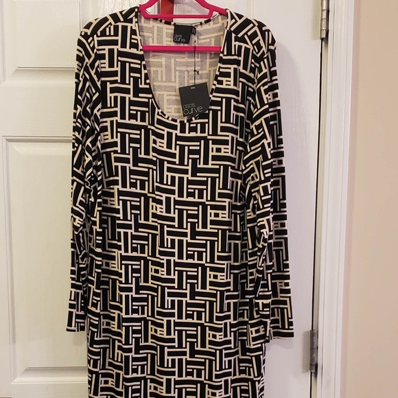 Asos Curve Plus Size BODYCON Long Sleeve DRESS - Picture 2 of 8